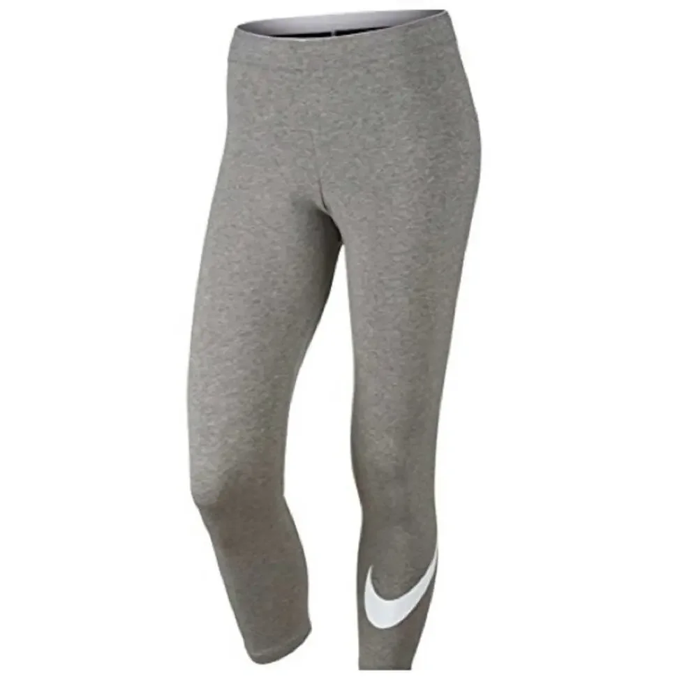 Nike Heather Gray/White Club Capri Cozy Leggings